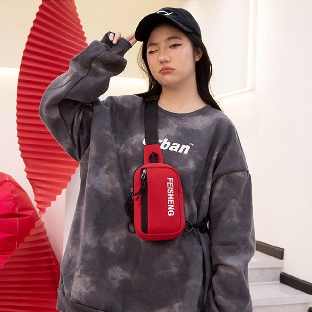 Large Capacity Men's Chest Bag Multifunctional Sports Waist Bag Shoulder Crossbody Bag Male