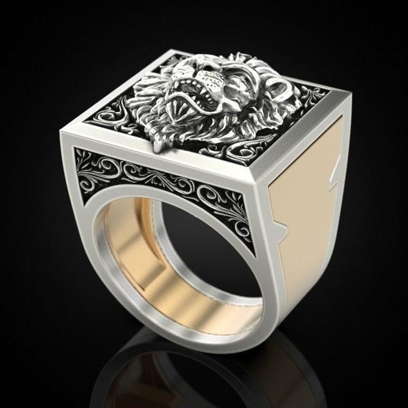 A Cross-border Hot Fashion Retro Domineering Lion Ring Creative Invisible Storage Box Box Holiday Gift