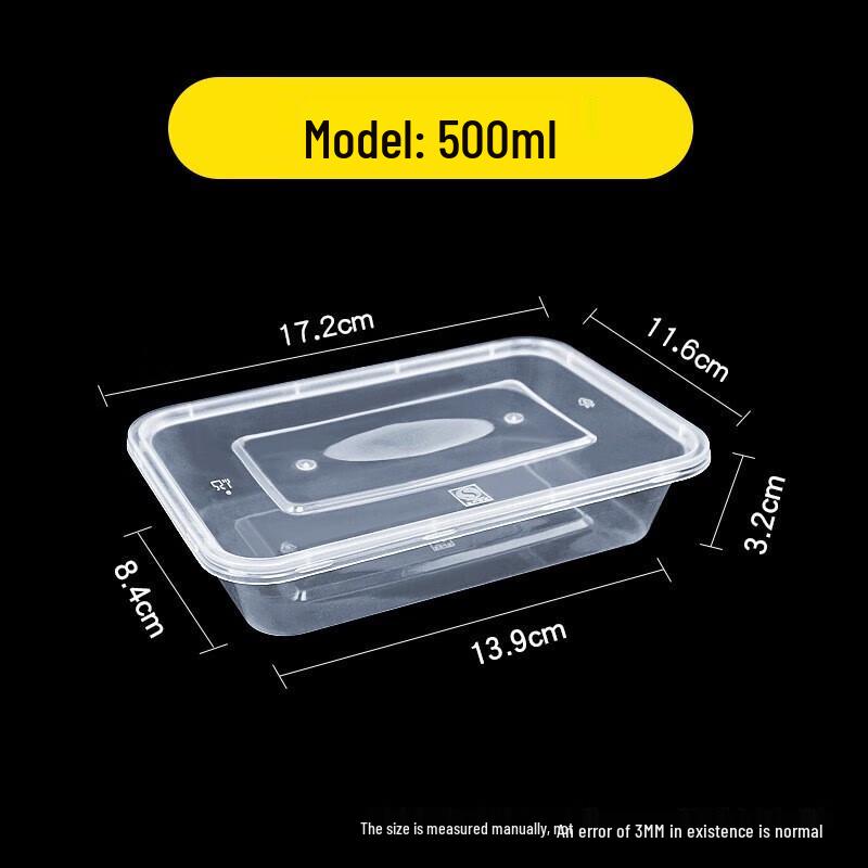 Disposable Transparent Plastic Takeout Containers