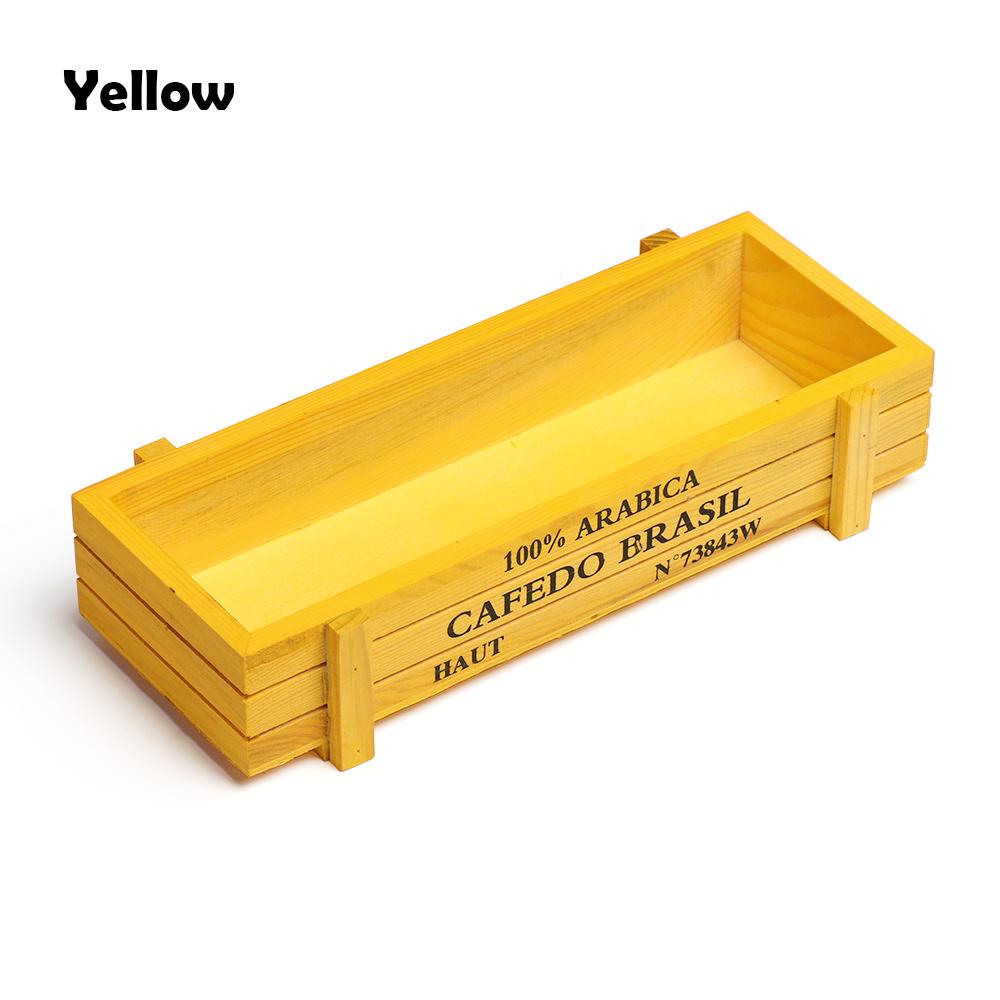 1 PC Tools Garden Decor Trough Decorative Pots Succulent Boxes Rectangle Vase Vintage Crates Wood Flower Pot