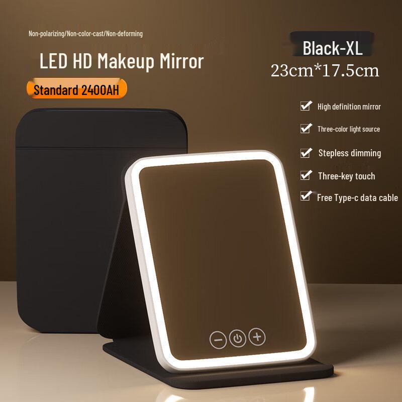 Portable Folding LED Makeup Mirror