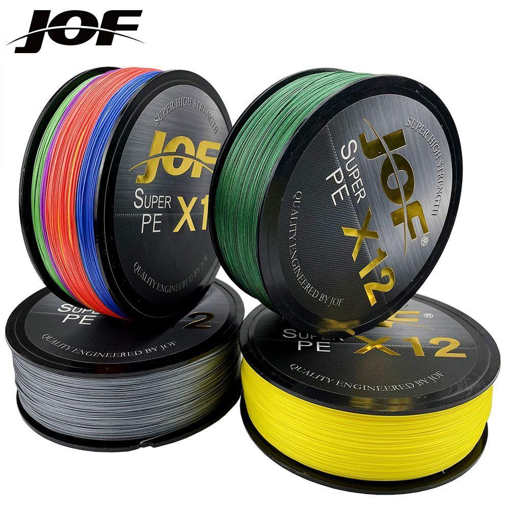 JOF16 12-strand PE Braided River & Saltwater Fishing Line 500m Abrasion-Resistant Smooth-Running High-Strength Long-Cast