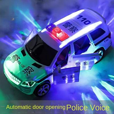 Electric Police Car Toy Children Open Police Car with Siren Car Electric Universal To Police Car Boy Gift