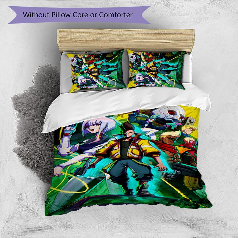Cyberpunk 3pcs Bedding Set Duvet Cover Closure Includes 1 Duvet Cover & 2 Pillowcases for All Seasons Bedroom Home Dorm Decor