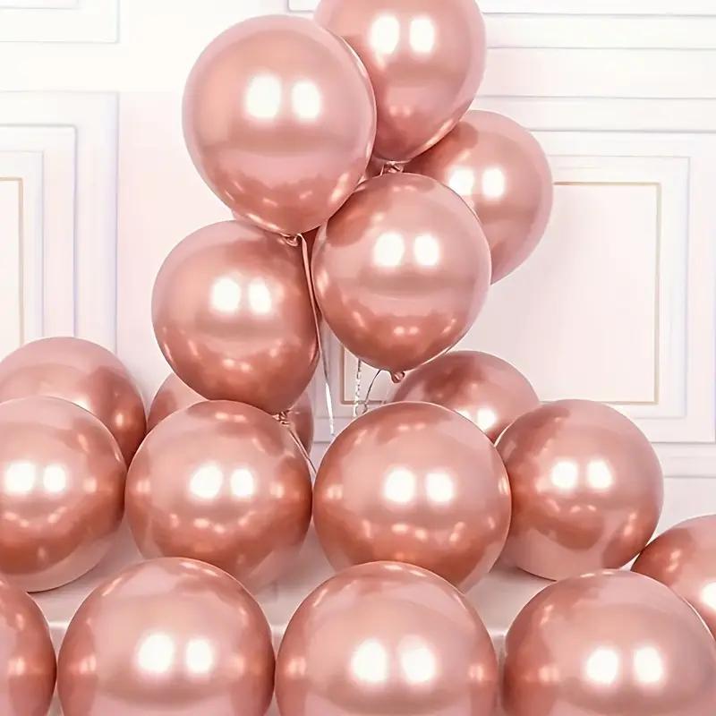 114 st Roséguld Svart Konfetti Ballonggirlang Set Födelsedagsfest Uppträdande Firande Examen Bröllop Årsdag Dekoration