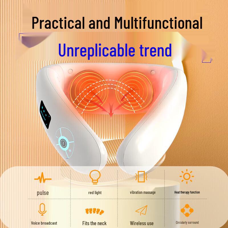 HEZHENG Wireless Pulse Neck Massager with Heat