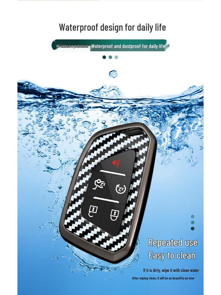 Premium Key Case for Cadillac XTS, SLS, Seville, CTS, SRX, Escalade, ATS - Men's Luxury Accessory