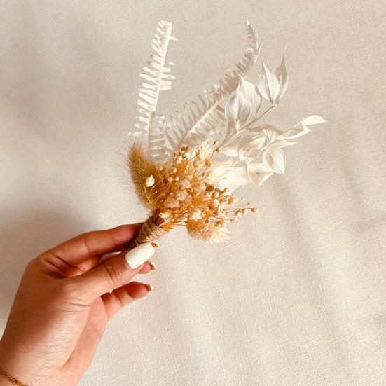 6Pcs Artificial Dried Flower Bouquet Bohemian Mini Flower Bouquet DIY Crafts Vase Wedding Party Home Office Table Centerpiece Decoration