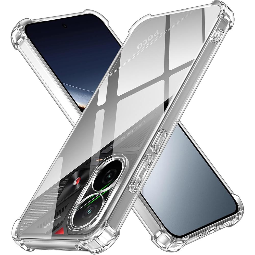 

Роскошный противоударный мягкий силиконовый чехол для Xiaomi POCO F7 Ultra F6 F5 F4 F3 X7 X6 X5 X4 X3 Pro Прозрачная ультратонкая задняя крышка Poco X3 GT