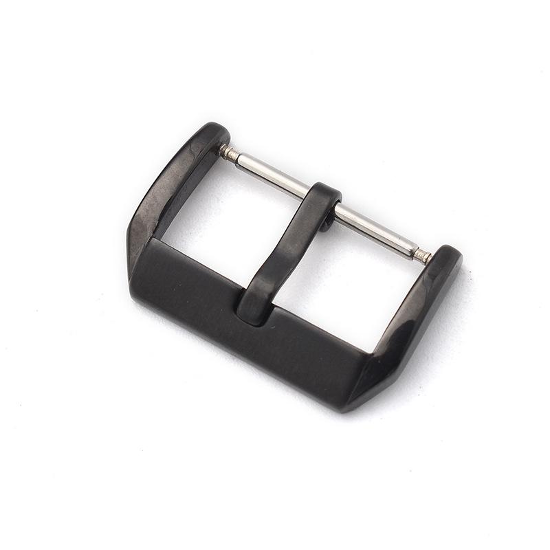 Stainless Steel Pin Buckle Leather Watch Strap for Men & Women - Available in Silver, Gold, Rose Gold, Black.
