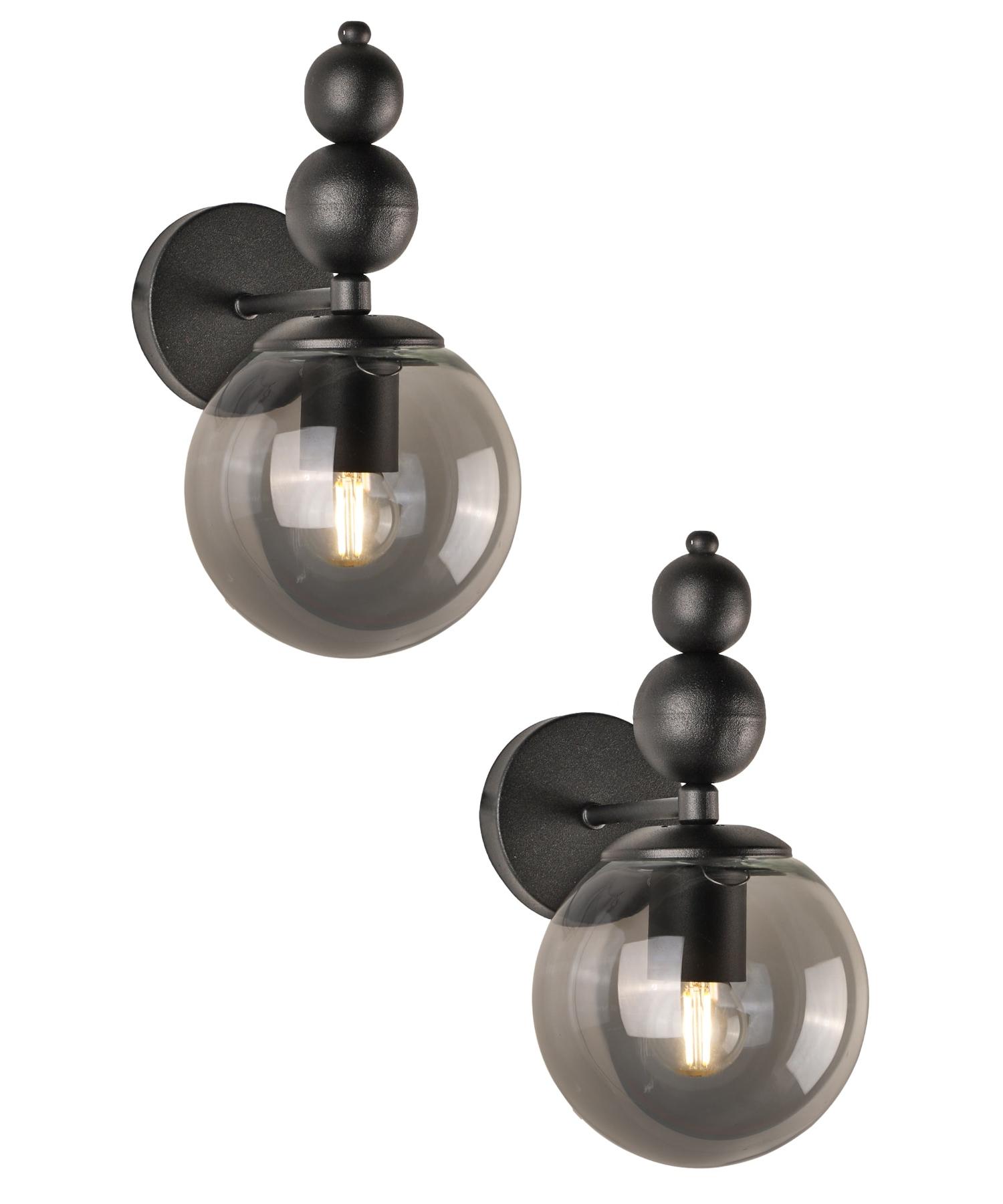 

Бесконечное бра, 2 шт., черное дымчатое стекло