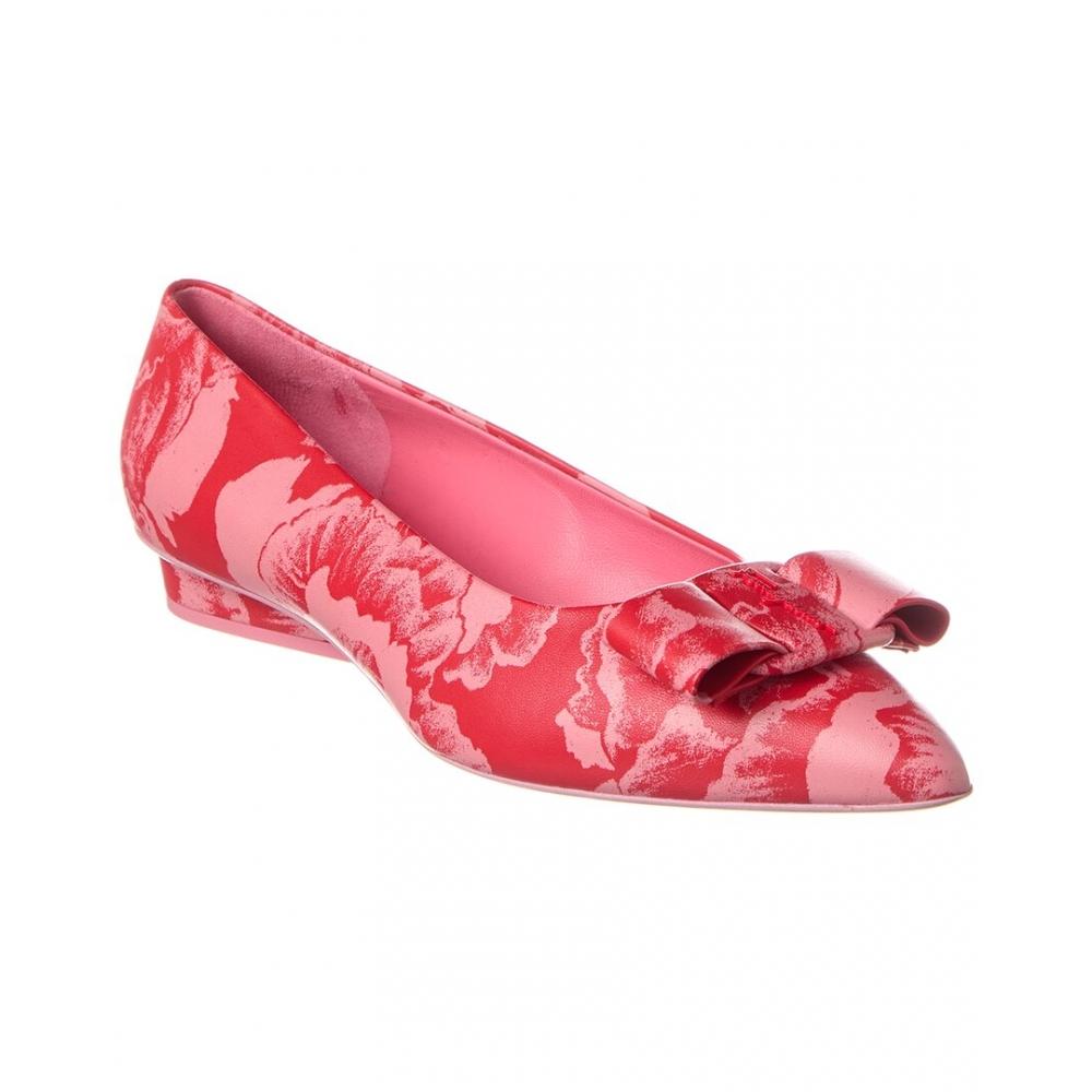 

Salvatore Ferragamo Ferragamo Vara Кожаные балетки красный