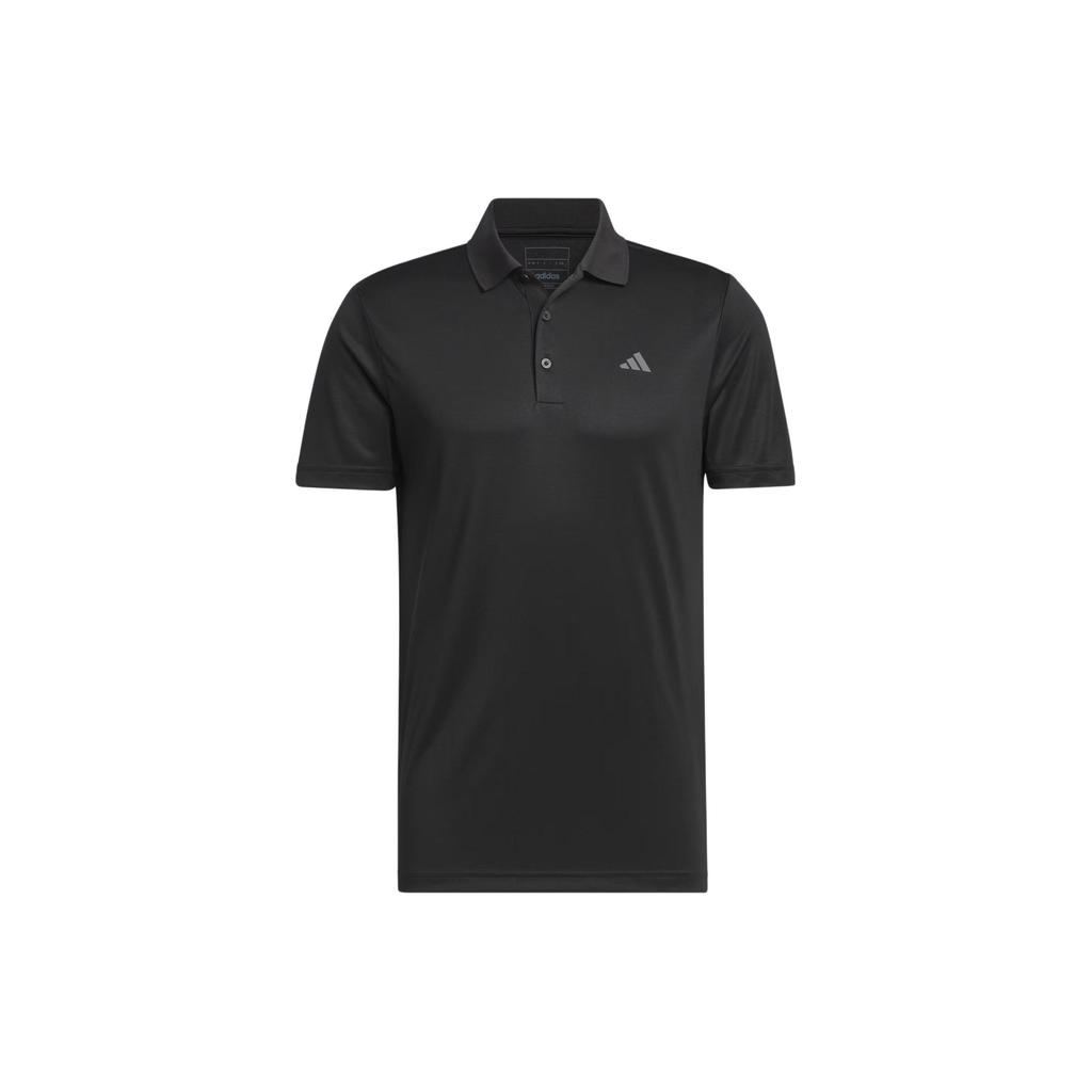 Adidas Performance Polo Shirt Golf Solid Color Logo Short Sleeve Polo Men Tops Black IN6418