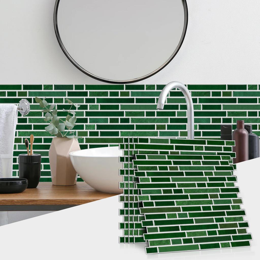 Diy Imitation Glue Special-Shaped Wall Sticker, Self-Adhesive Waterproof Kitchen Bathroom Decoration Pvc Tile Sticker Wallpaper Wallpaper