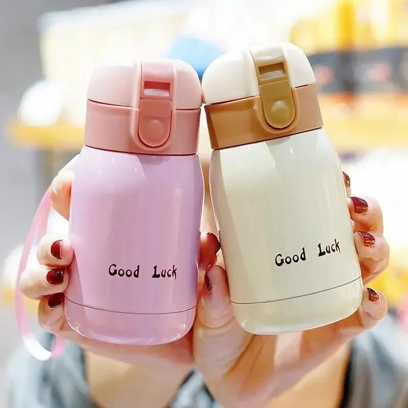 Mini Thermos Cup 200ml Pocket Cup Stainless Steel Thermal Coffee Mug Vacuum Flask Insulated Hot Water Bottle Kids Gift