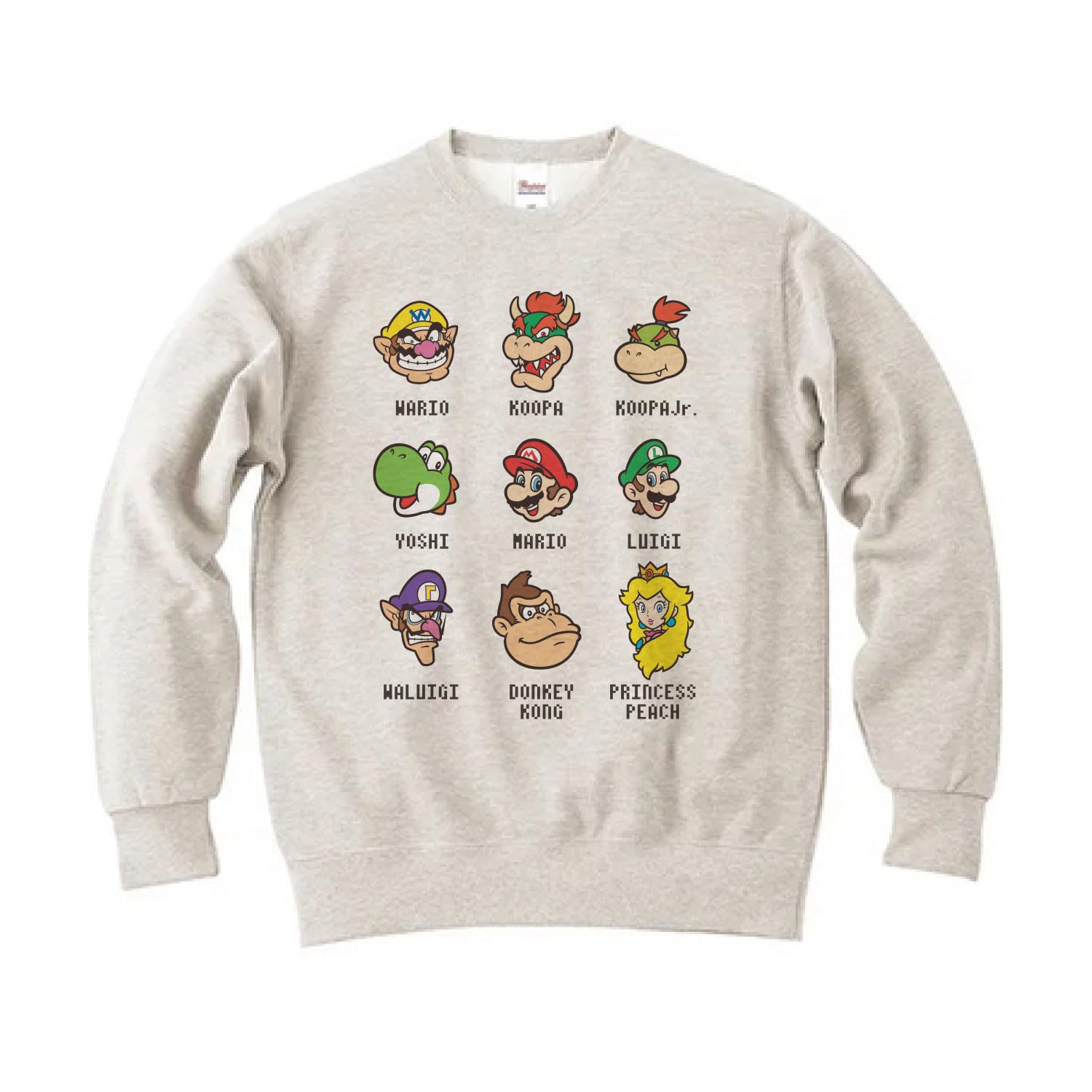 

Small Planet Nintendo Super Mario Icon Collection Size L Sweatshirt, White,