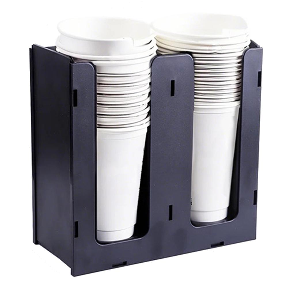 

Акриловий органайзер-диспенсер для паперових стаканчиків з 2 відділеннями для кав ярні, кафе, ресторану, офісного використання A