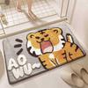 Cartoon Faux Cashmere Washable Door Mat - Dirt-resistant & Water-absorbing Bathroom Floor Mat