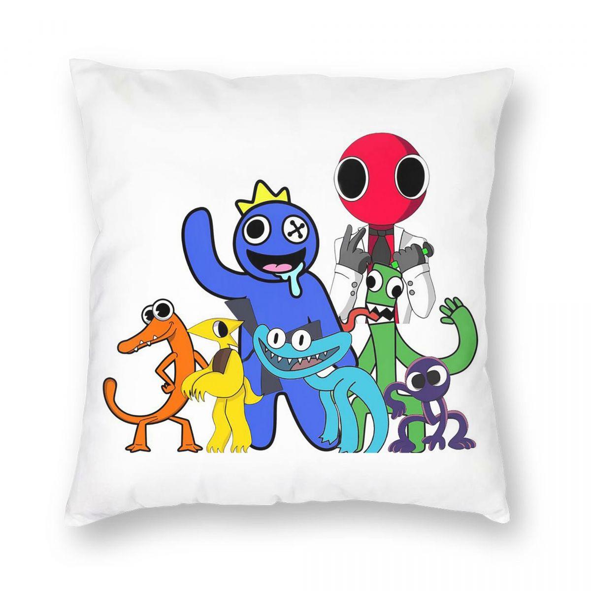 

Персонажи Rainbow Friends Квадратная наволочка Чехол на подушку Подушка Декоративная подушка для дома Спальни Машины 12x12Inch