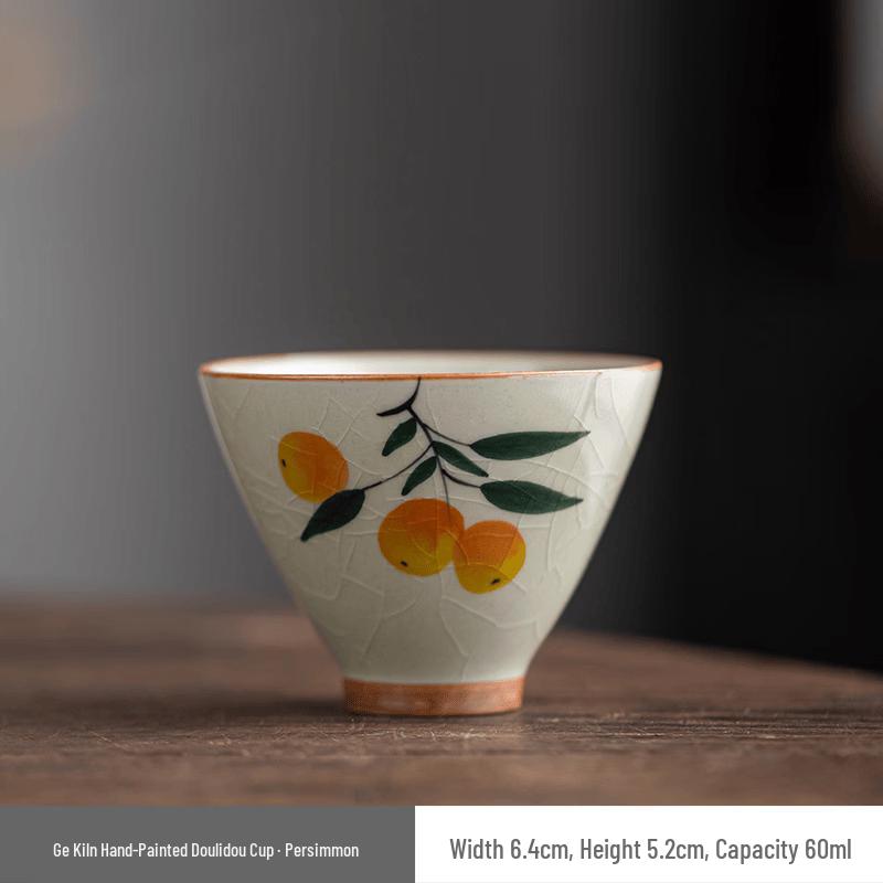 Ge Kiln Hand-Painted Ceramic Teacup