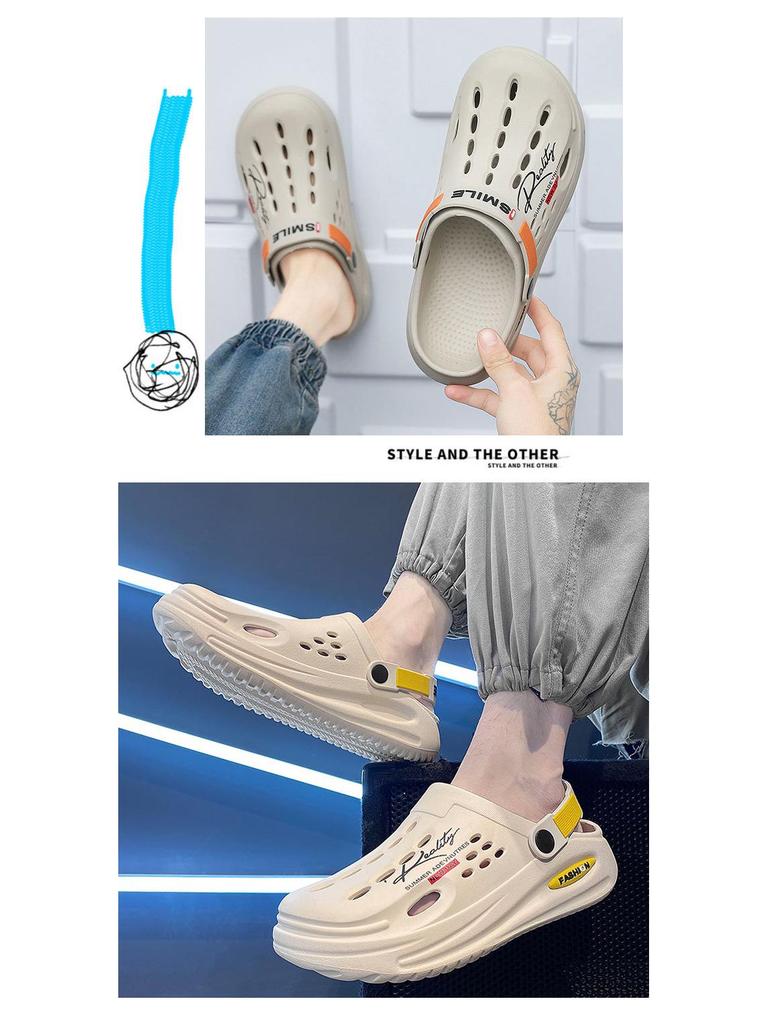 Herren Sommer Indoor/Outdoor EVA Dual-Trage-Slipper: Schrittgefühl Sandalen für Strand und Zuhause