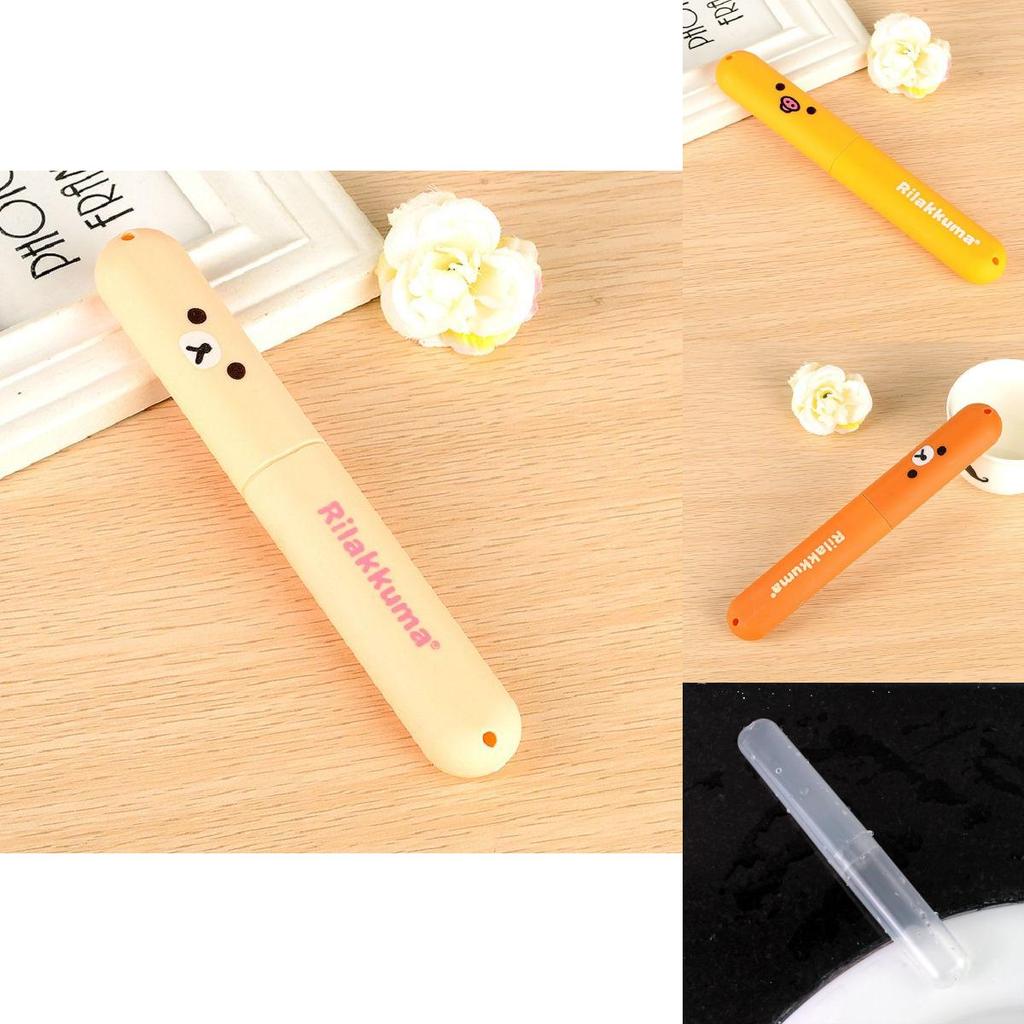 Colorful Portable Toothbrush Cover Holder With Cute Bear Design For Travel Protection