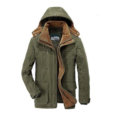 Men's Casual Jacket Fashion Winter Parkas Male Fur Trench Thick Overcoat Heated Jackets Cotton Warm Coats Long-sleeved