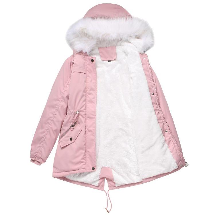 Women Winter Parka Coat Mid Length Puffer Jacket Quilted Fleece Lined Water Repellent Windproof Outdoor Daily Overcoat Plus Size S 4XL New
