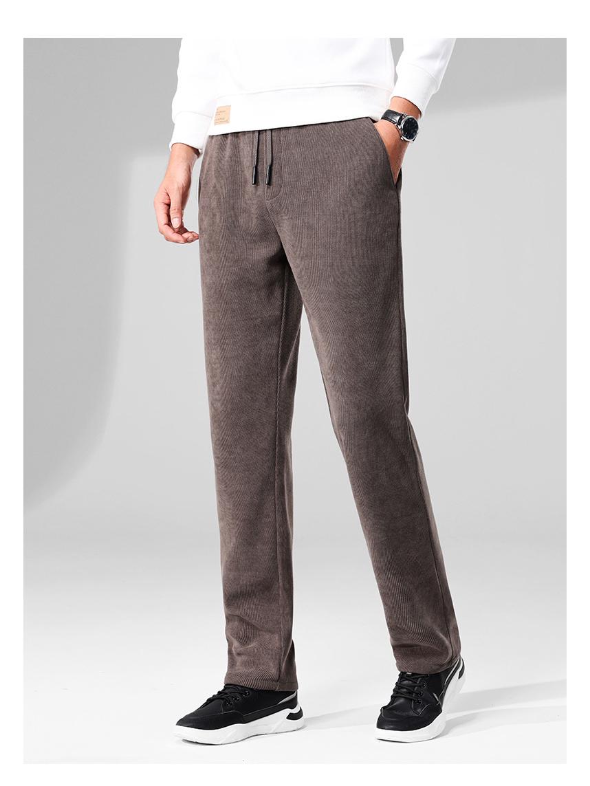 

Мужские вельветовые зимние спортивные брюки для людей среднего возраста с бархатной подкладкой - теплые повседневные брюки для людей среднего и пожилого возраста M for 45-55kg