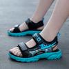Boys sandals 2025 summer new middle and older children open-toed soft sole lightweight Velcro air cushion casual beach shoes tide