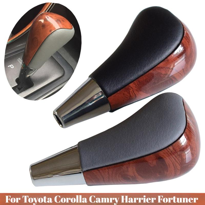 For Toyota Corolla Camry Harrier Crown Land Cruiser Peach Wood Gear Shift Knob Car Replacement Gear Handle Universal Auto Parts