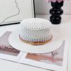 French flat-top straw hat women's high-end hollow belt fashion sunshade sunscreen large brim straw hat seaside beach hat