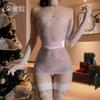 Domila Erotic Underwear Tube Top Embroidery Print Perspective Kimono Set Erotic Underwear Sexy Hip Wrap Uniform