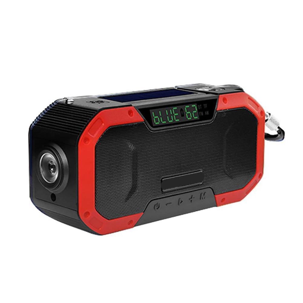 Wind Up Solar Radio Emergency Hand Crank Radio with Flashlight Power Bank and SOS Alarm for Outdoor Camping Hiking
