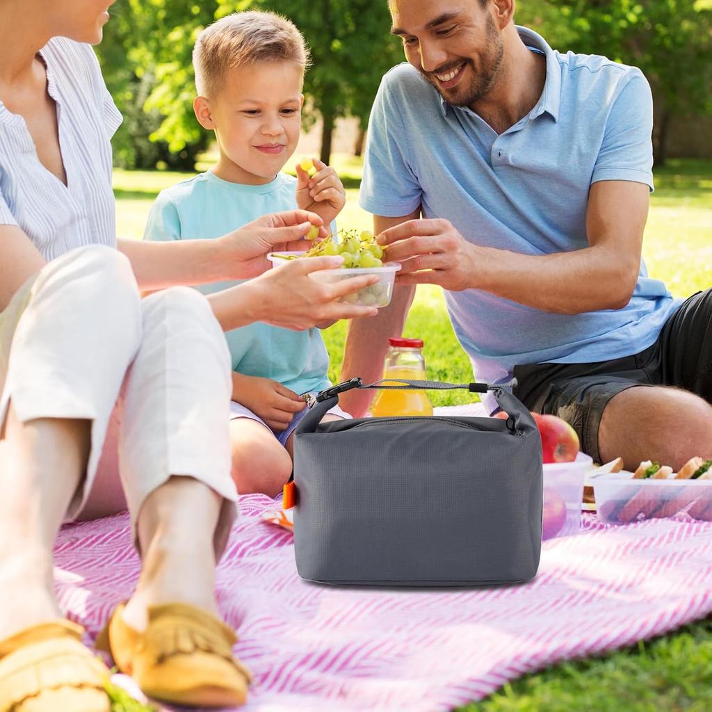 Large Capacity Insulated Lunch Bag Foldable Thermal Tote Leakproof Oxford Cooler Bag Portable Picnic Bag for Work School Camping