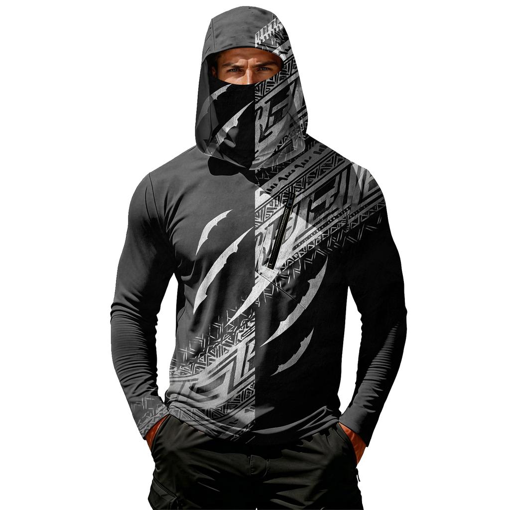 Men's Casual Hooded Long Sleeve Sunscreen Top