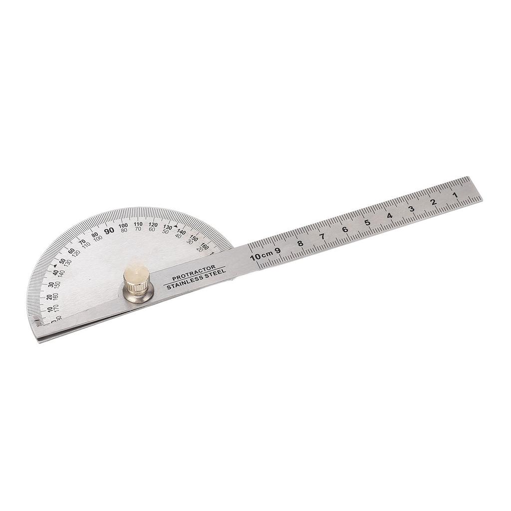 Angle Protractor Stainless Steel Portable Adjustable 0 to 180 Degree Angle Ruler Finder Angle Measure Tool with 10cm