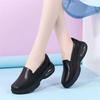 Genuine Leather Women Loafers Wedge Air Cushion Casual Walking Shoes Nurse Work Flats Breathable Comfort Nursing Shoes Soft Sole