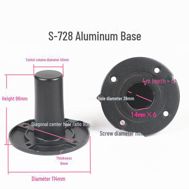 Metal Speaker Bracket with Aluminum Seat Tray - Professional Stage Sound Support and Installation Accessories