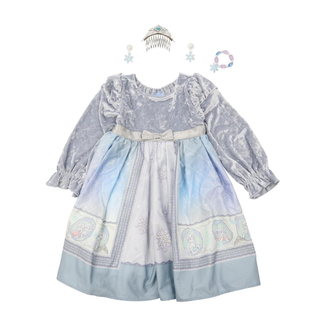 Takihyo Children's Dress, Disney Princess Elsa, Ariel, and Rapunzel Transformation Dress with Accessories, Disney Children's Clothing for Girls