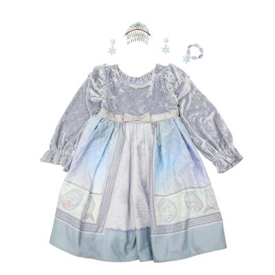 Takihyo Kinderkleid, Disney Prinzessin Elsa, Arielle und Rapunzel Verwandlungskleid mit Accessoires, Disney Kinderbekleidung für Mädchen
