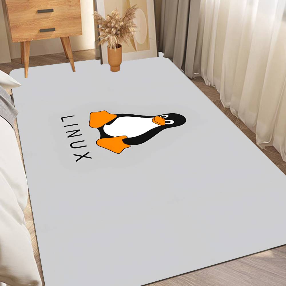 Linux Betriebssystem Tux Pinguin Anime Fußmatte Rechteckig Zuhause Weich Badezimmer Matte Eingangstür Innen Außen Matte Willkommen Fußmatte