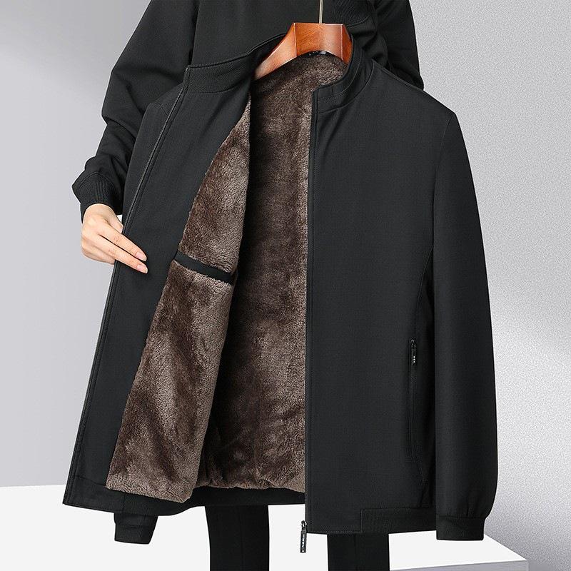 Men's 2025 Spring Stand-Collar Casual Jacket - Loose Warm Versatile Baseball Coat
