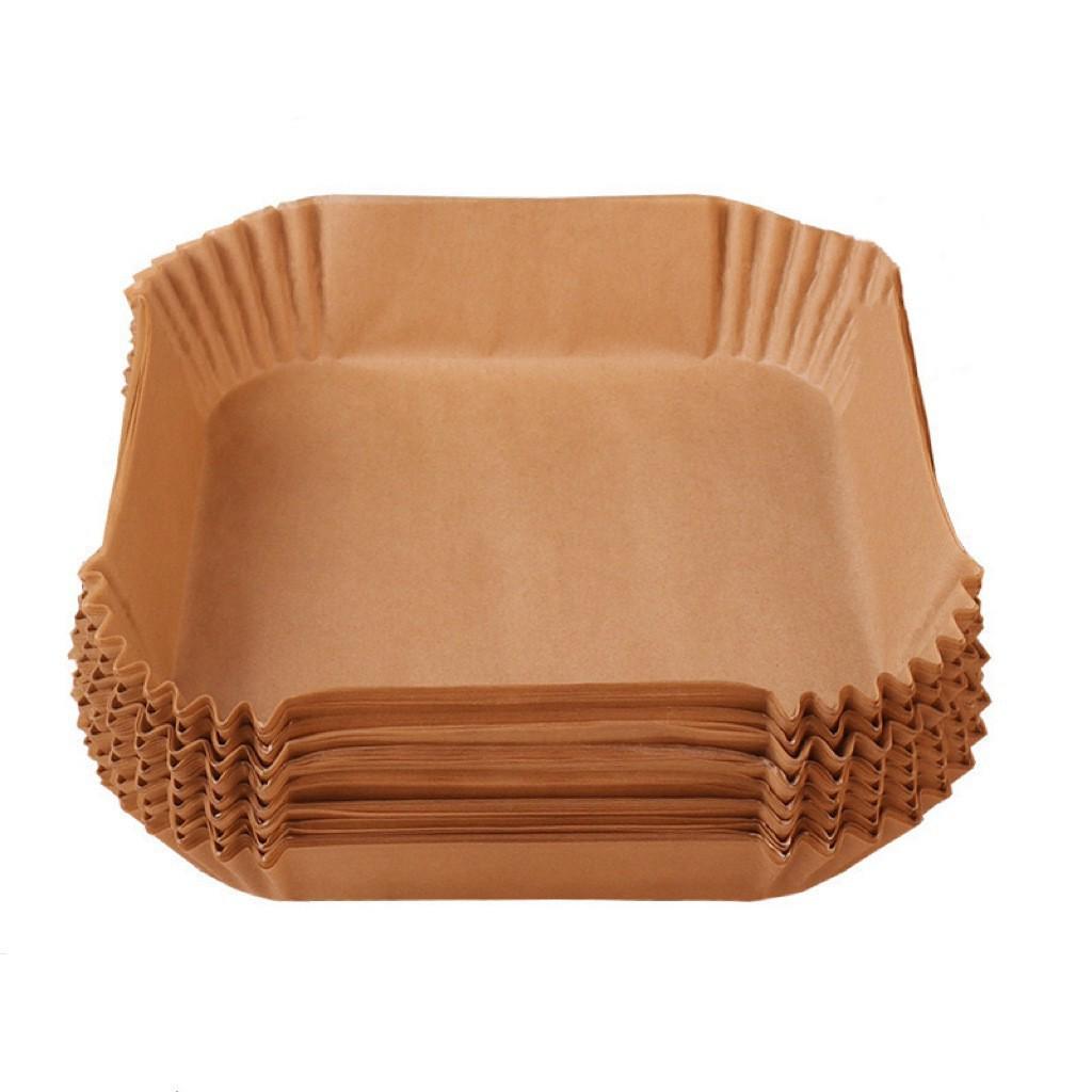 Round Silicone Oil Air Fryer Paper Tray - Disposable, Non-stick, Oil-Absorbing Food Pad for Home Baking
