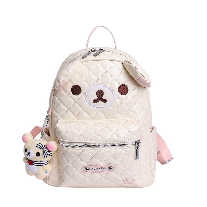 Schoolbagins Cartoon Bear Backpack Cute and Lightweight Japanese Student Schoolbag Shopping Out High-value Commuter Bag