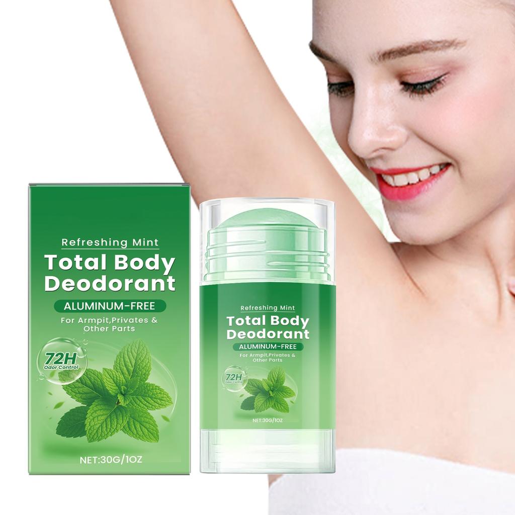 Erfrischendes Ganzkörper-Deodorant mit Minze, fester Balsam, Lockstoff, Anziehungsbalsam, tragbar, kompakt, jederzeit nachfüllbar, perfektes Geschenk für Frauen und Männer, 30 g