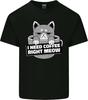 Cat I Need Coffee Right Meow Funny Mens Cotton Slim Fit T Shirt Mens Tee Top