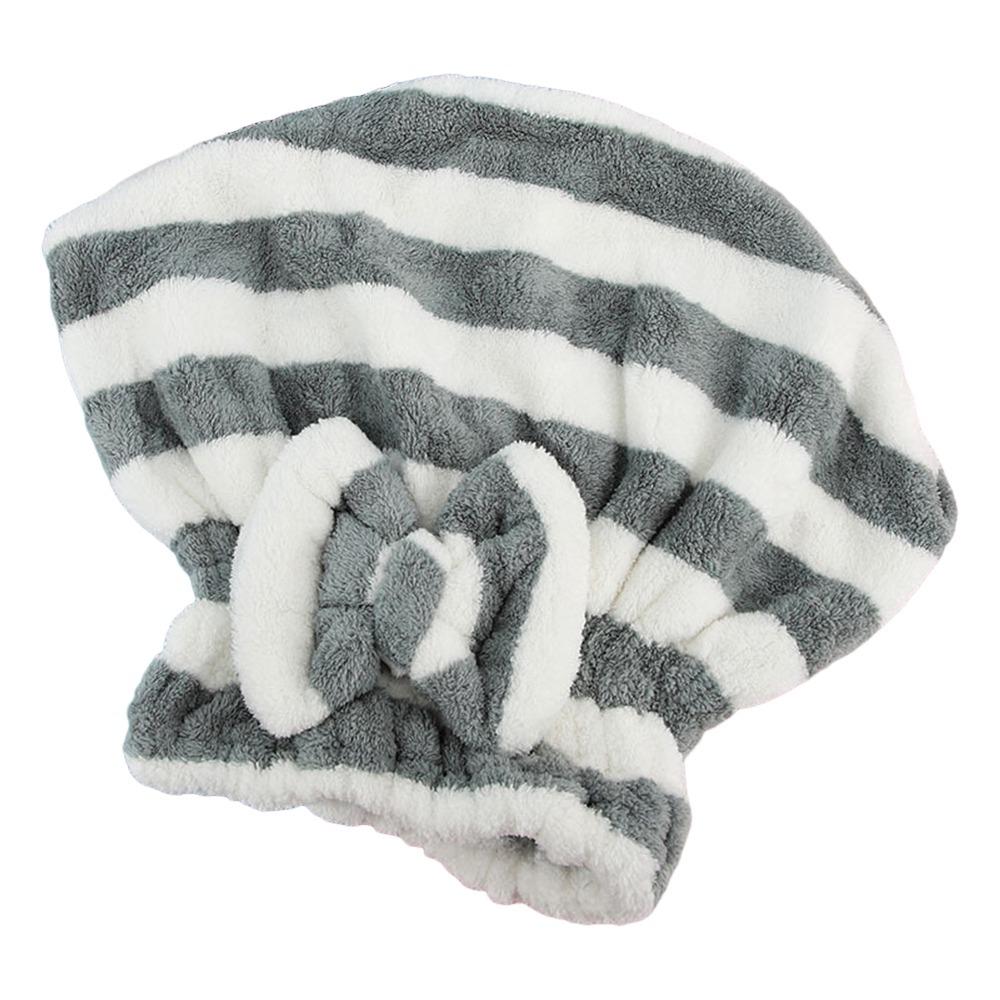 Thickened Soft Bow Hair Towel Wrap Microfiber Absorbent Hair Drying Cap Quick-Drying Shower Cap Hair