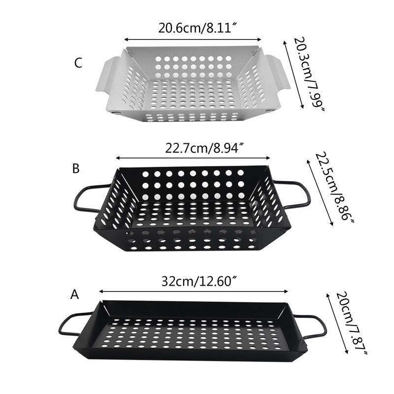 Non-Stick Grill Plate Rust Resistant Grill Pan Barbecue Plate Grill Accessories X3UC