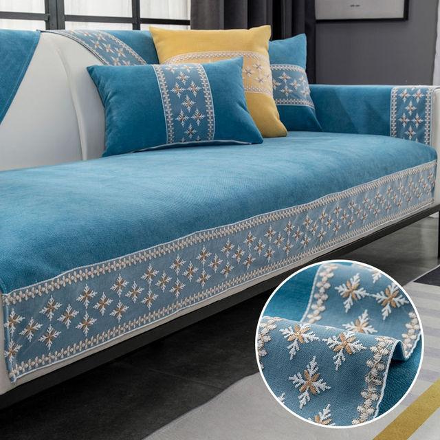 

Cotton Linen Sofa Cover High High-grade Anti -Slip Couch Cushion Sofa Towel Home Use Living Room Sofa Full Cover Four Seasons Available 45x45 Pillowcase1